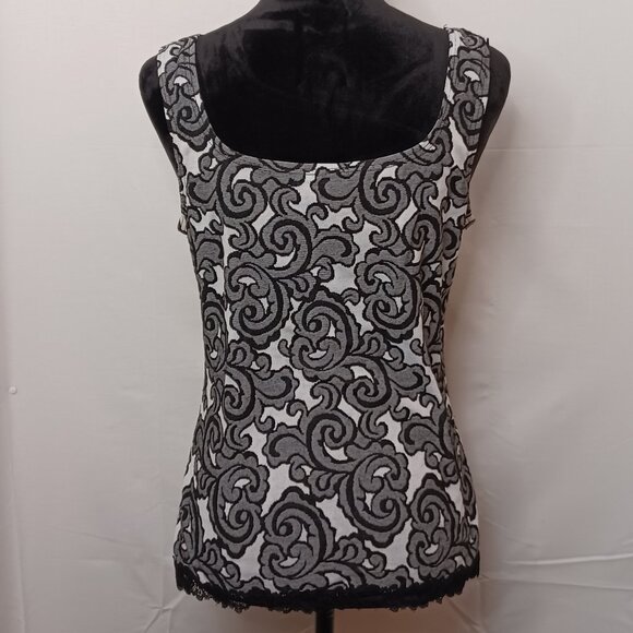 White House Black Market Lace Trimmed Y2K Charmed Style Tank Size Large - Picture 2 of 8